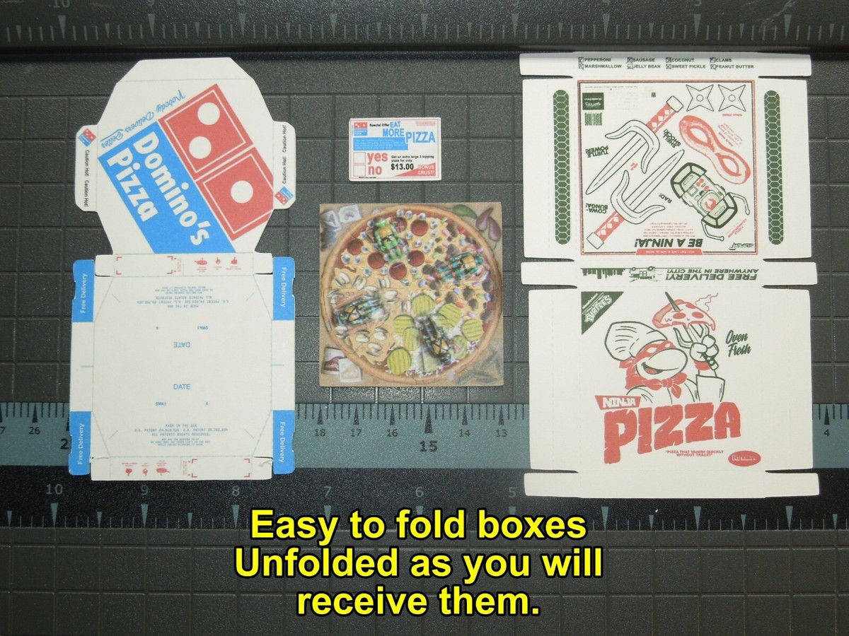 2 Pizza Boxes Neca 7 inch Teenage Mutant Ninja Turtles TMNT 1