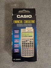 Casio FC-200V Financial Consultant Calculator Complete Hardly Used