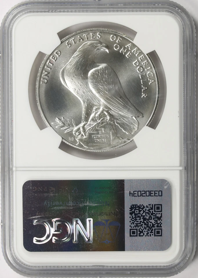 1984-D Olympics Commemorative Silver Dollar $1 NGC MS69 - Image 2 of 2