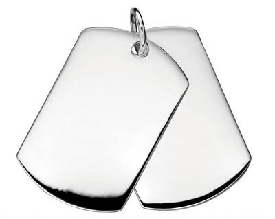 mens silver dog tags