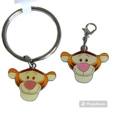 Vintage Disney Tigger Keychain  Clip On Charm Set Winnie the Pooh Zipper Pull