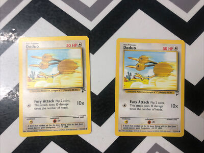 2x DODUO Base Set 2 -72/130 Common Pokemon Card Unlimited Edition