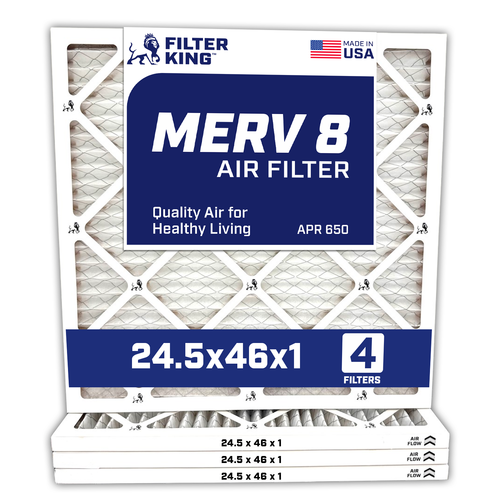 Filter King 24.5x46x1 Air Filter 4-PACK MERV 8 Actual Size 24.5 x 46 x .75" - Picture 1 of 5