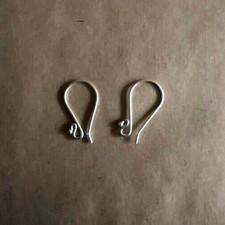 STERLING SILVER FRENCH BALL Earring Hooks 1 inch