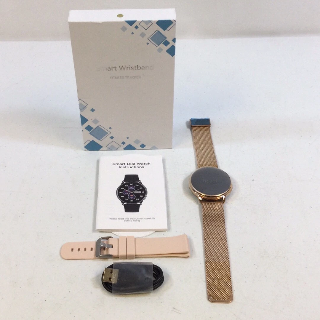 Nemheng Rose Gold Round Heart Rate Monitor Fitness Tracker