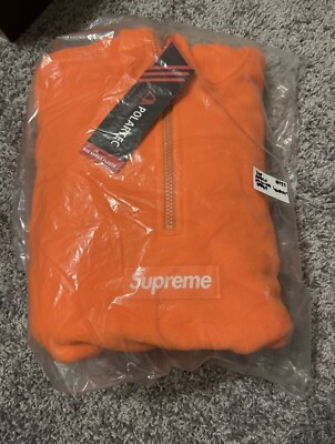 【Supreme】Polartec Facemask Half Zip Hooded★Orange★24FW★ Size Large- Supreme Polartec Facemask Half Zip Hoodie