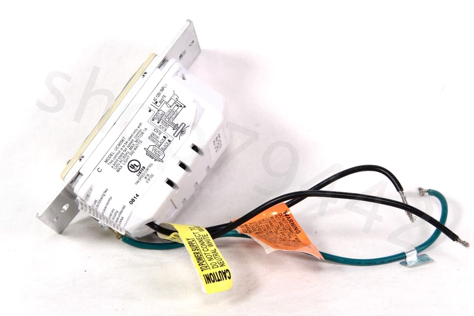 EMERSON SW605 6 Speed Fan Switch Wall Control IVORY Face LED Part - Image 2 of 4