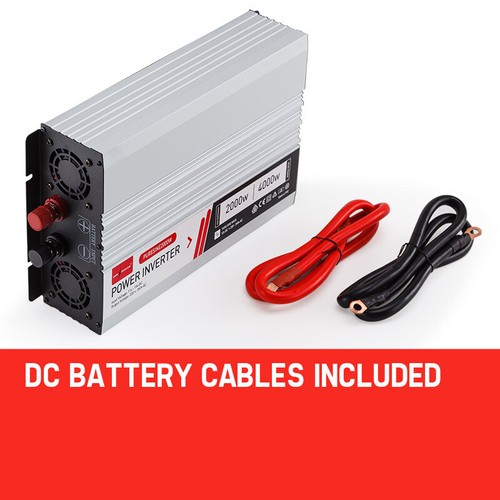 2000W Pure Sine Wave Power Inverter - 12V DC To 240V AC, 1000W Continuous For Camping/Caravan-915982