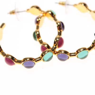 NWOT Lele Sadoughi Indigo Fields Lele Sadoughi | Jewelry | Lele Sadoughi Waterlily Button  main image 3