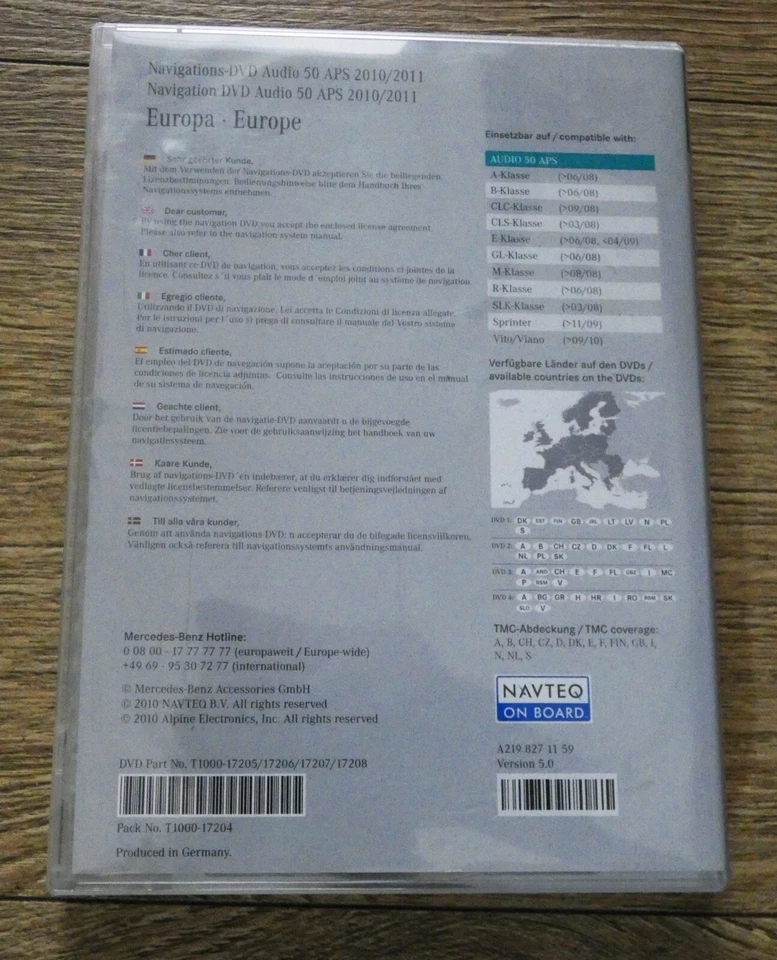 Mercedes Navigtion DVA - Audio APS - von NAV TEQ - 1+3+4 - neu/ovp. - Bild 2 von 3
