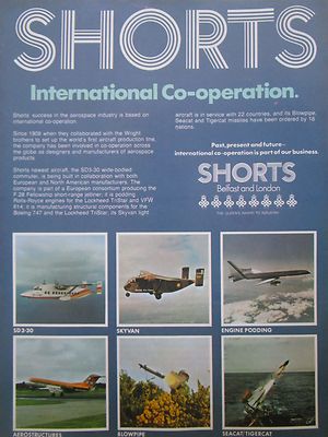 6/1975 PUB SHORTS SD3-30 SKYVAN GHANA F28 SEACAT TIGERCAT BLOWPIPE MISSILE AD