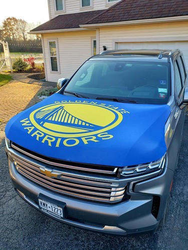 Golden State Warriors Auto Hood Cover | NBA Flags | Golden State Warriors Fans - Picture 2 of 5