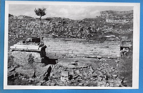 1966 Ruins of Sacred Place of Sacrifice Ancient Troy in Turkey Original Press Ph