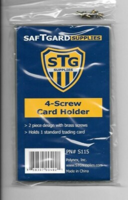 10 NON RECESSED FOUR 4 SCREW SCREWDOWN CARD HOLDERS VINTAGE ARCHIVAL SAFE 