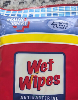 Wet Wipes Travel Pack 30 Count By Health Smart Hand Face Cleaner Enriched Aloe
