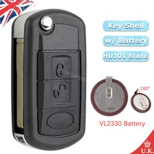 3B Flip Key Fob Case Shell + VL2330 Battery For Land Rover Discovery 3 2005-2009