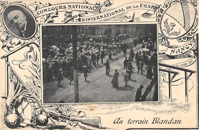 Old postcard 54 concours national de la f.g.s.p.f. AU TERRAIN DE BLANDAN cliché No. 2