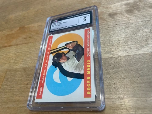 1960 Topps Baseball Card Roger Maris All-Star#  565 Yankees CGC 5 New York
