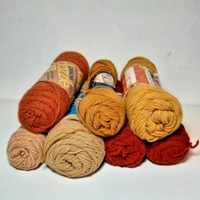 Lot of Fall Harvest Thanksgiving Yarn Colors~Mixed Brands, Weight, Fiber Content