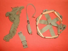 U.S.ARMY* : M1 HELMET LINER SWEAT BAND & LINER NAPE STRAPS & WEB STRAP & NET ..