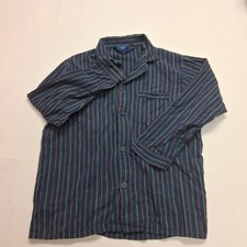 VTG Towncraft 100 Cotton Blue Striped Button Down Shirt Mens Size Medium