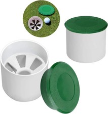 2 Sets Golf Hole Cup with Cups Cover, Golf Accessories for Backyard Practice Put