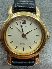 Vintage Ladies Seiko Spirit 4N21-0890 Gold Tone Quartz Watch New Battery