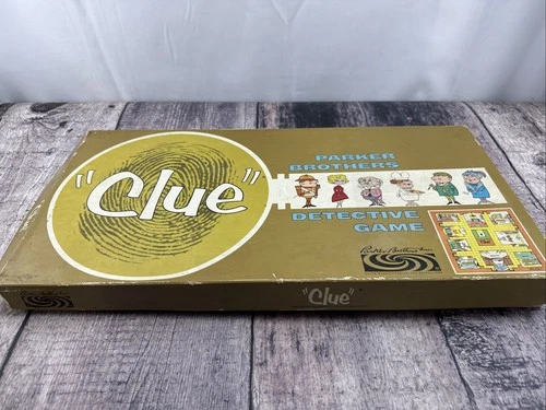 VTG COMPLETE 1963 Parker Brothers CLUE Mystery Detective Board Game  c. 1960