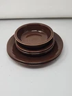 Fiesta Homer Laughlin 6 Piece Chocolate Brown Fiestaware Used