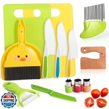 14PC Montessori Toy Safe Kitchen Knife Set for Toddler, Kids Knif