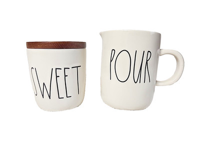 Rae Dunn Sweet Sugar And Pour Creamer Set Magenta 181
