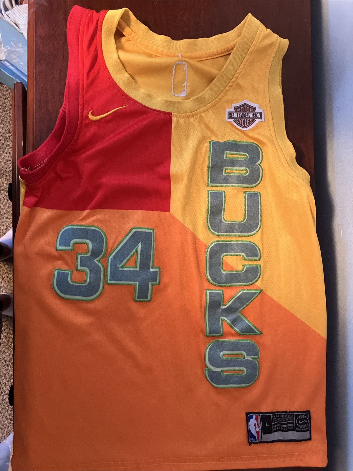 Giannis Antetokounmpo Bucks #34 Nike NBA Swingman Jersey 54 City Edition
