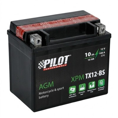 PILOT AGM Batterie 12V 10Ah 160A für HONDA CBR 1100 XX Super Blackbird