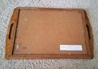 Mid Century Marquetry Wood Inlay Landscape Design Serving Tray w/Handles & Info. — photo 6