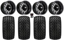 GTW Boost 14" Golf Wheels Black 23" Sierra Sport Tires Yamaha