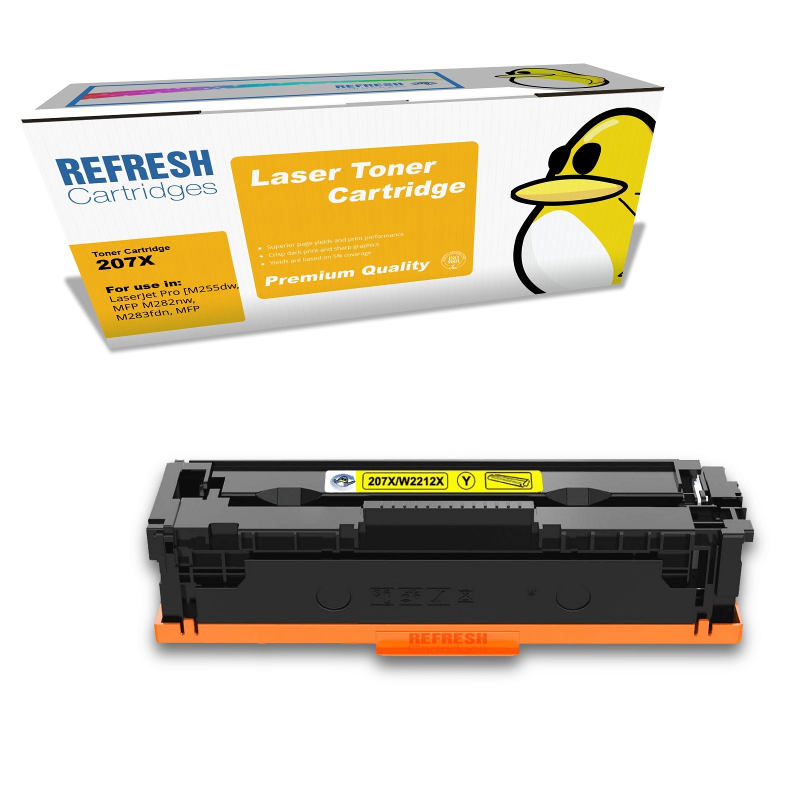 Refresh Cartridges Replacement Yellow 207X Toner Compatible With HP Printers