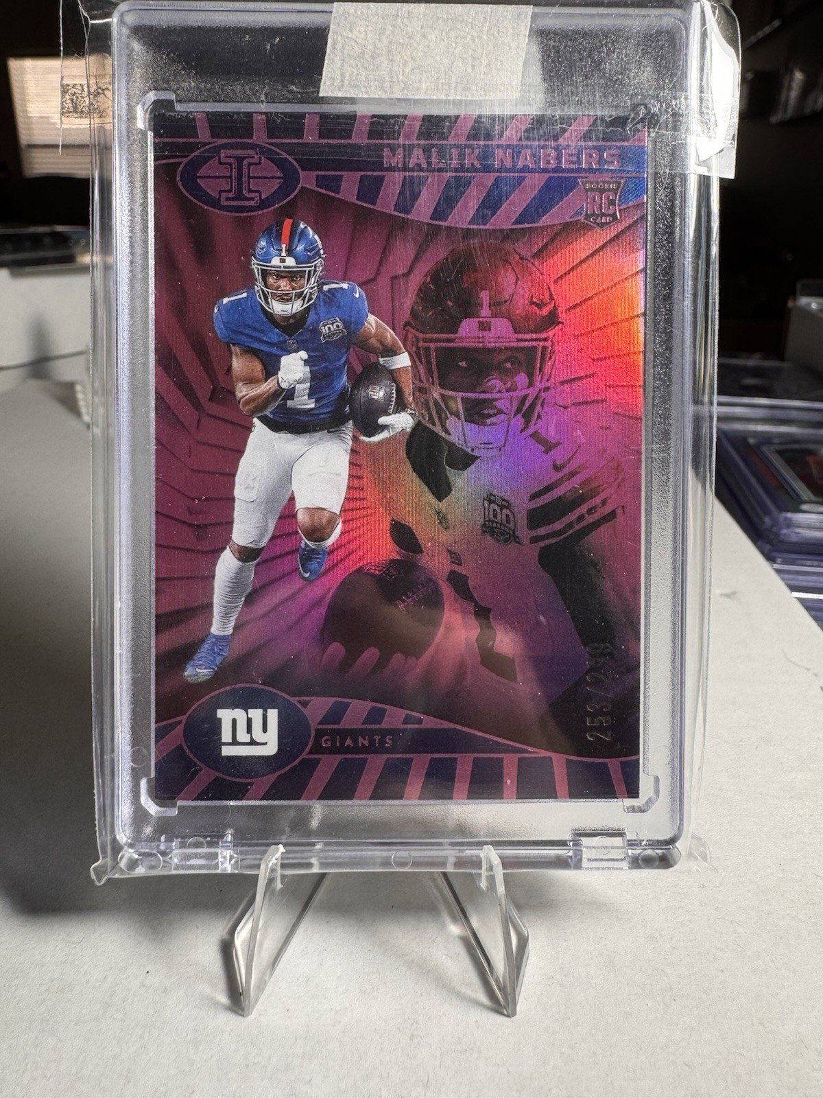 2024 Panini Illusions - Malik Nabers #66 Trophy Collection Pink /299 (RC)