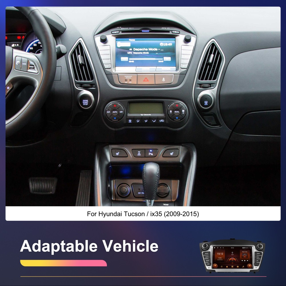 Autoradio 7 pollici Android per Hyundai ix35 Tucson foto 2