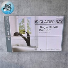 New Glacier Bay Market Single Handle Pull Out Kitchen Faucet Matte Black