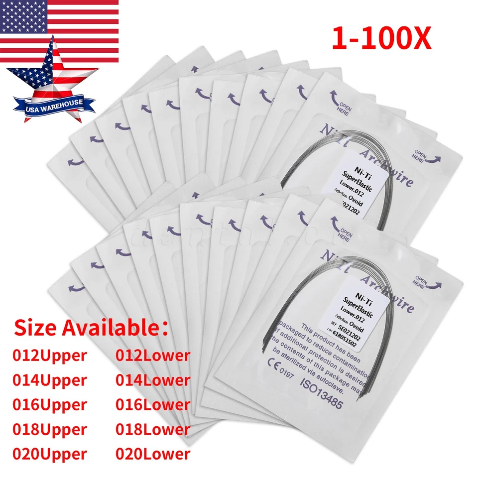 Arcos de Dental Ortodoncia Redondos Niti Arco de Alambre Su Arch Wire EE. UU. Foto 2 de 4