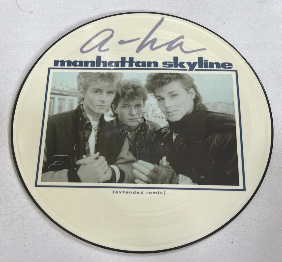 A-HA Manhattan Skyline UK 1987 Warner Bros 12" picture disc Vinyl Record NM - Image 3 of 4