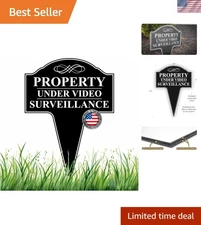 Weather-Resistant 14"x10" Outdoor Video Surveillance Sign for Properties