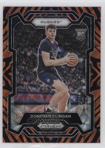 2024 Panini Prizm Draft Picks Tiger Stripes Prizm Donovan Clingan #95 Rookie RC