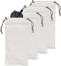 4 Pcs Microfiber Glasses Pouch, Soft Sunglasses Case, Drawstring Storage Bag