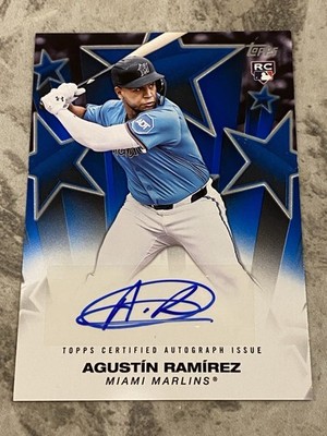 2025 Topps Blue Auto /150 Agustin Ramirez Miami Marlins #BSAU-ARA