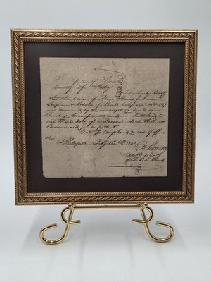 Land Certificate Restored 1841 Republic Of Texas Shelby County