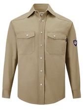 Mens FR Shirt 6.5oz Welding Pearl Snap Light Weight Flame Resistant CAT2