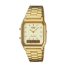 Casio AQ230GA-9D Watch Gold / Cream