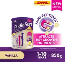 1 Cans Abbott Pedia Sure Complete Nutrition Growth 1-10 Yrs Vanilla 850g-FreeDHL