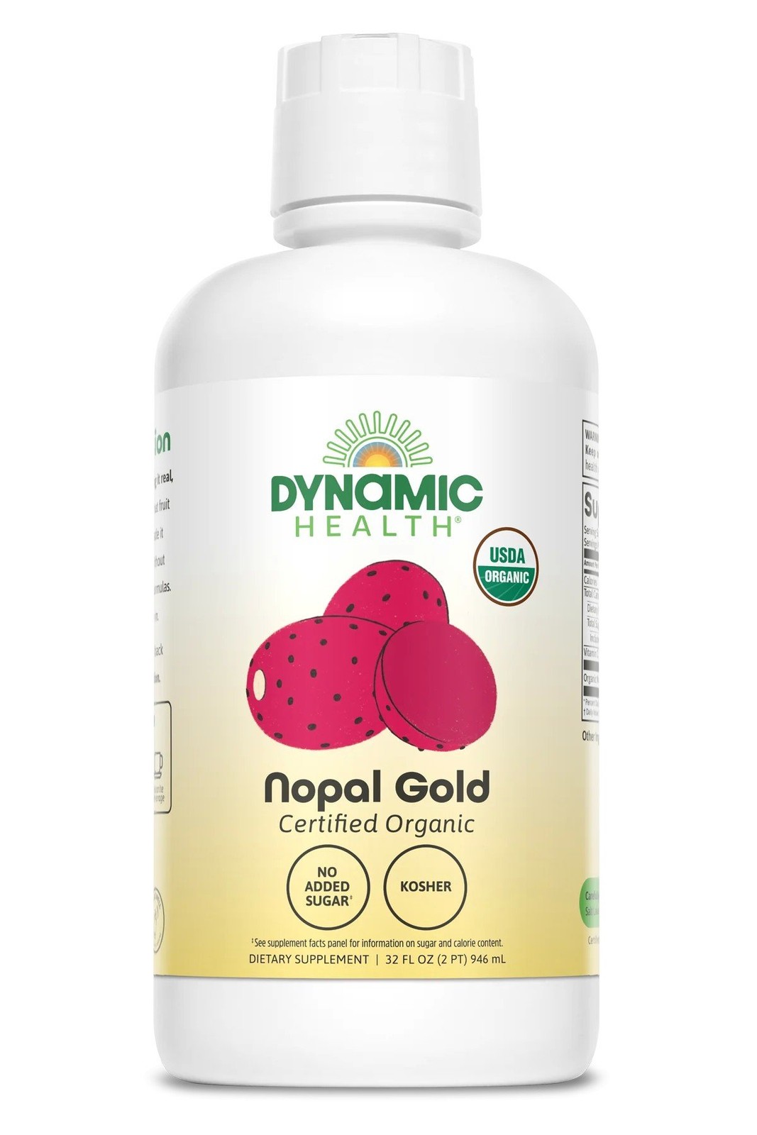 Органический сертифицированный органический сок Dynamic Health Nopal Gold 100 чистый сок Nopal 32 унции жидкости 8090₽